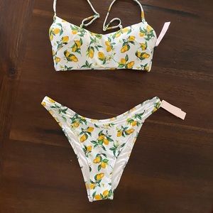 Victoria’s Secret swim lemon print bikini BNWT